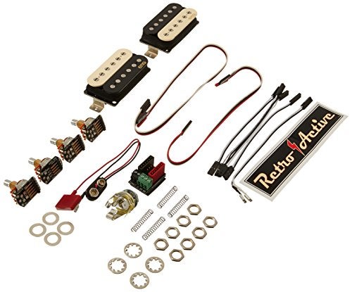 EMG Fat 55 Retro Active Electric Guitar Humbucker Pickup Set, Zebra - Image 4