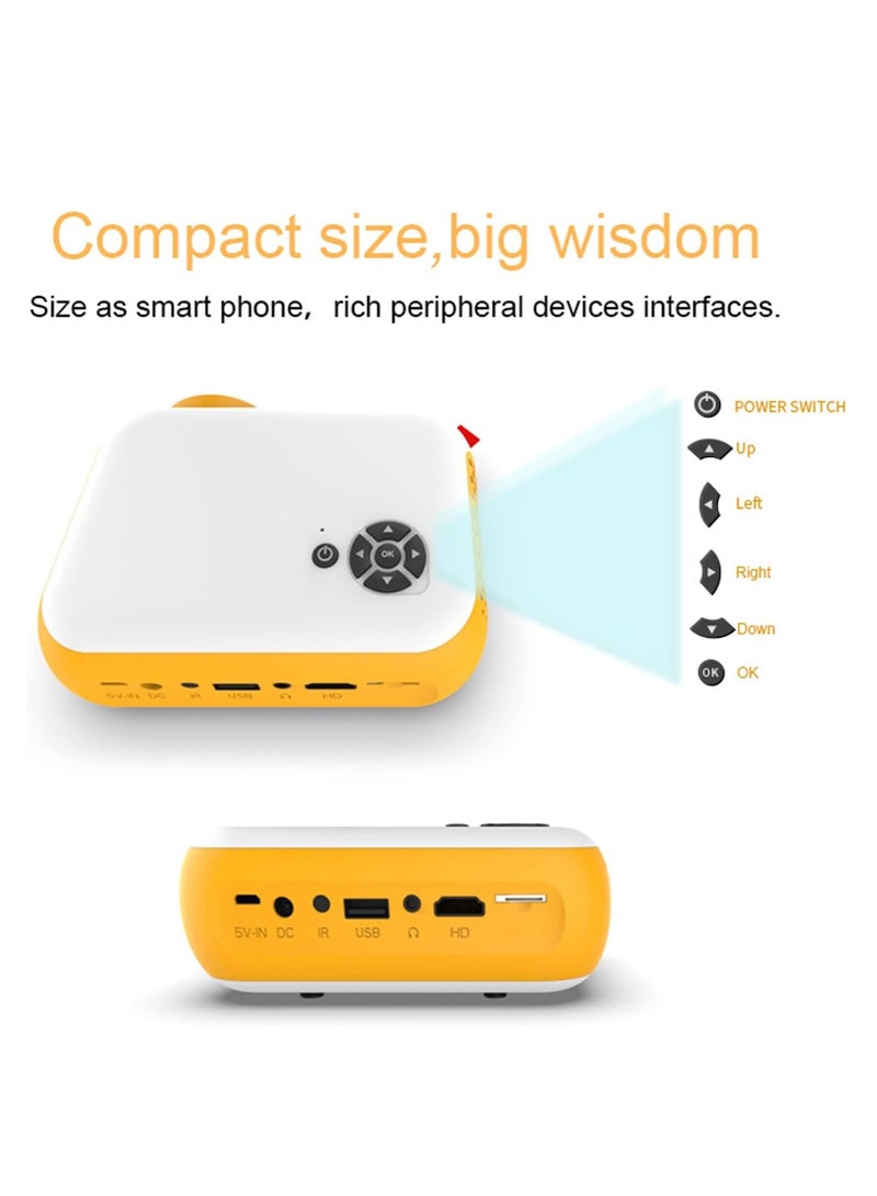 A10 Mi-ni LCD LED Projector 1080P Home Theater with HD IN AV USB TF Card Slot 3.5mm Audio Output Remote Controller  - Image 3