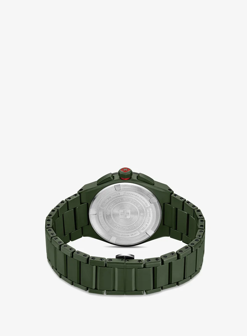 Swiss Military Hanowa  Men's Swiss Military Hanowa Sidewinder Ceramic Watch for Men with Green Ceramic Strap 10 Atm - SMWGI0002282 for Men | Best Price UAE