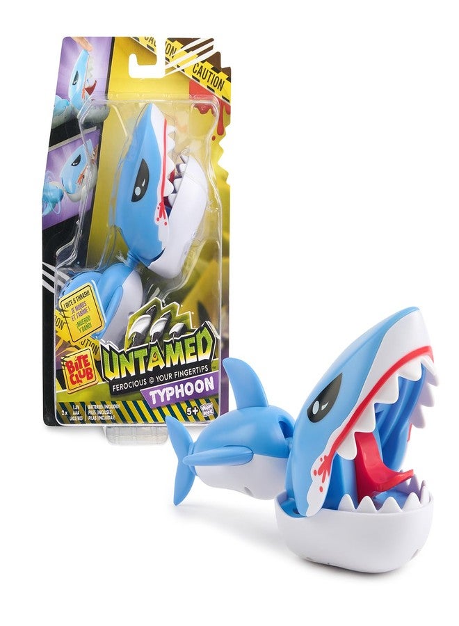 Untamed Bite Club Shark, Typhoon (Blue), Biting Creature, Prank Toy (Ages 5+) - Image 1