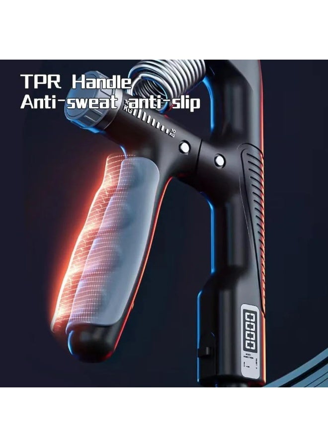 Generic Grip Strength Trainer with Digital with storage pouch Finger exerciser Kit Adjustable Resistance 22-220Lbs (10-100kg), for Muscle Building & Injury Recovery, Aerobic Hands - Image 3