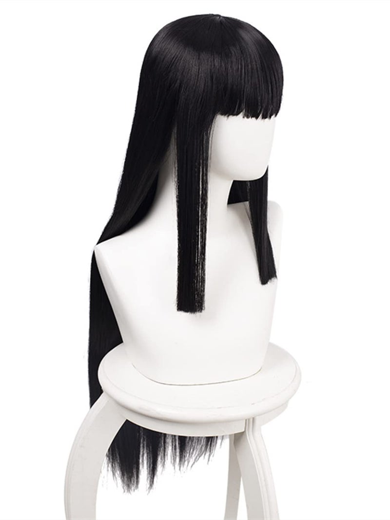 LeMarnia High Temperature Synthetic Black Long Straight Bangs Wig for Cosplay Jabami Yumeko Wig Halloween Costume Wig - Image 2