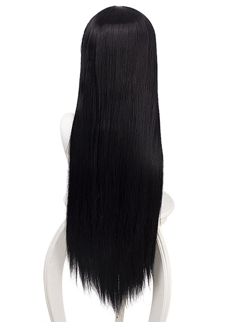 LeMarnia High Temperature Synthetic Black Long Straight Bangs Wig for Cosplay Jabami Yumeko Wig Halloween Costume Wig - Image 4