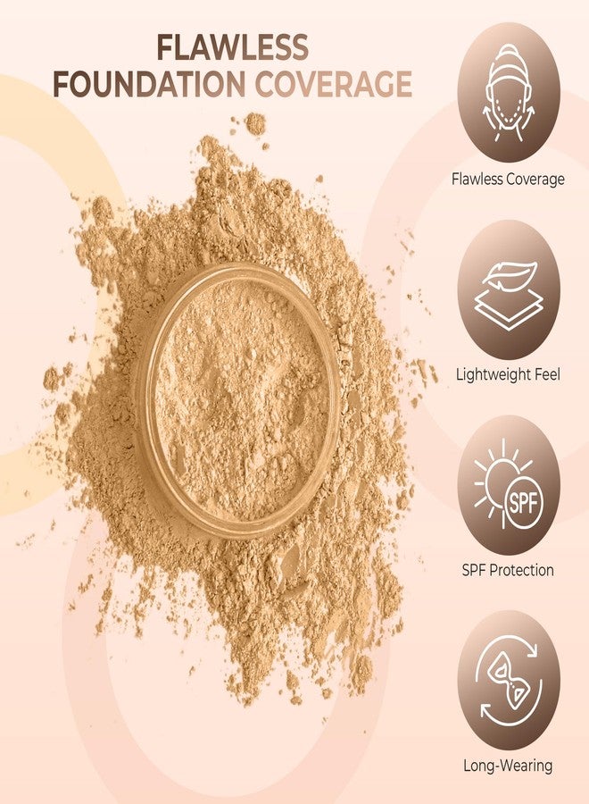 Sweet Face Minerals 2pc FOUNDATION with KABUKI BRUSH Mineral Makeup (BEIGE) Matte Loose Powder Bare Face Cosmetics Full Coverage Long Lasting All Skin Types SPF 18 - Image 3