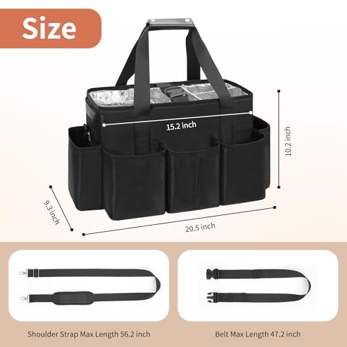 onemoky Hairstylist Traveling Bag, Extra Large Hair Tools Travel Bag, Hair Tool Organizer with Adjustable Dividers and Multi Pockets, Professional Makeup Artist Bag, Hairstylist Must Have - Image 5