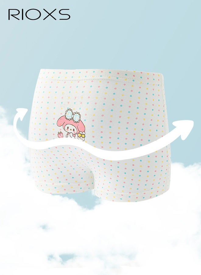 ريوكس ملابس داخلية بوكسر للبنات الصغيرات، ناعمة وجيدة التهوية، بطبعة أرنب وأميرات كرتونية، مصنوعة من قماش ماص للرطوبة، عبوة من 4 قطع. - Image 4