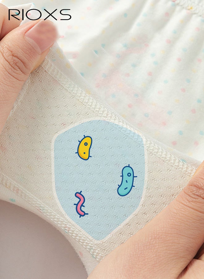ريوكس ملابس داخلية بوكسر للبنات الصغيرات، ناعمة وجيدة التهوية، بطبعة أرنب وأميرات كرتونية، مصنوعة من قماش ماص للرطوبة، عبوة من 4 قطع. - Image 3
