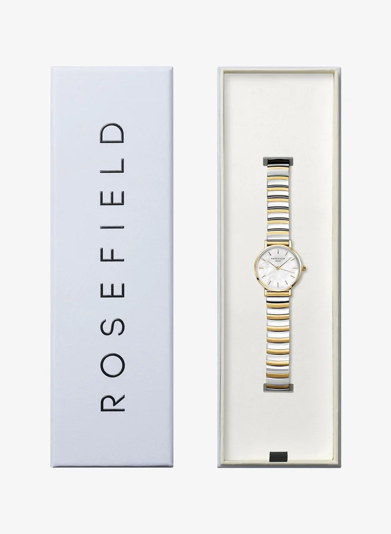 Rosefield  Rosefield Small Edit White MOP Half-Moon Steel Duotone Women Watch - SEWDSG-SE03 for Women | Best Price UAE