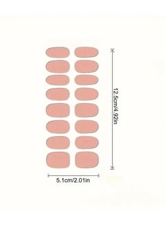 ORiTi 16 Pieces Nail Art Polish Sticker Nail Stripes Self-adhesive, Pure Color Nail Stickers - Black  - Image 3