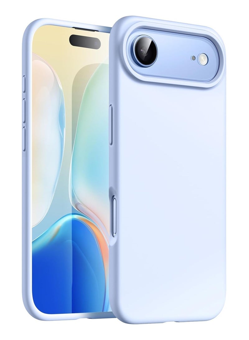 Denx Silicone Case Compatible with iPhone 17 Air, Slim Liquid Silicone Phone Case with 3-Layer Soft Rubber Shockproof Bumper with TPU Lining (Sky Blue) - Image 1