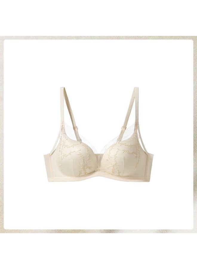 Maniform Small Bust Push-up Bra Hot French Lace Wireless Thin Side Support Anti-sagging Seamless Bra