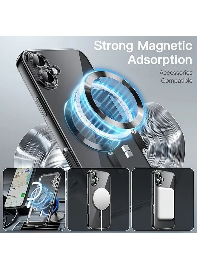 Silvery Magnetic Clear TPU Case For IPhone 17 Pro Drop Protection Cover - Image 3
