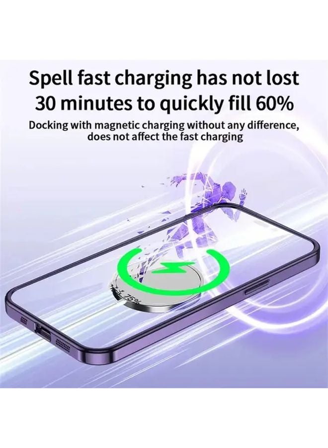 Silvery Magnetic Clear TPU Case For IPhone 17 Pro Drop Protection Cover - Image 2