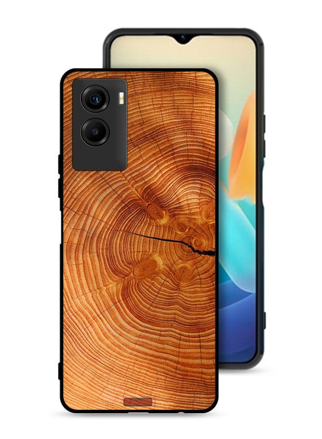 Tolwak Vivo Y55s 5G (2021) Protective Case Cover Crack Wood - Image 1