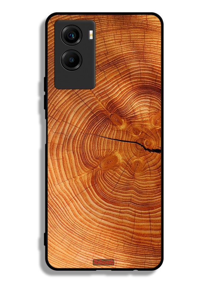 Tolwak Vivo Y55s 5G (2021) Protective Case Cover Crack Wood - Image 2