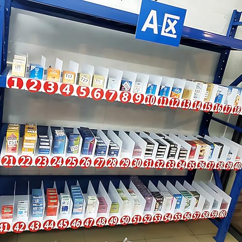 8Gnituhs 20 Pcs 30 * 12CM 1MM Separator Shelf Dividers Warehouse Shelf Isolation Board PVC Shelf Label for Supermarket Clothing Cabinet Storehouse Shelf, White - Image 4