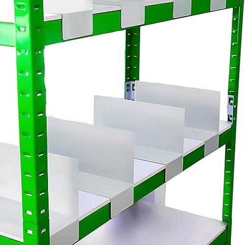 8Gnituhs 20 Pcs 30 * 12CM 1MM Separator Shelf Dividers Warehouse Shelf Isolation Board PVC Shelf Label for Supermarket Clothing Cabinet Storehouse Shelf, White - Image 1
