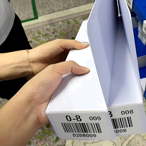 8Gnituhs 20 Pcs 30 * 12CM 1MM Separator Shelf Dividers Warehouse Shelf Isolation Board PVC Shelf Label for Supermarket Clothing Cabinet Storehouse Shelf, White - Image 3