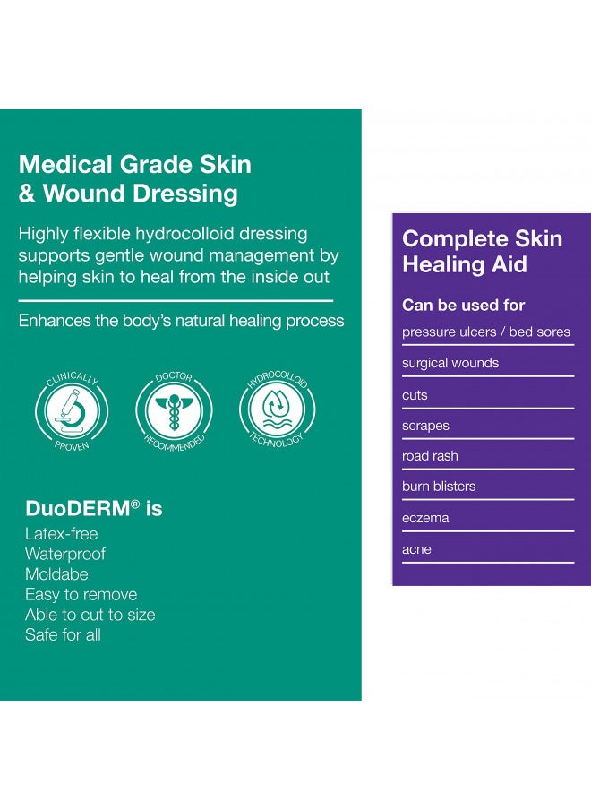 DuoDERM CGF Hydrocolloid 6"x6" Sterile Dressing for Use On Partial and Full-Thickness Wounds, Square, Beige, 187661, Box of 5