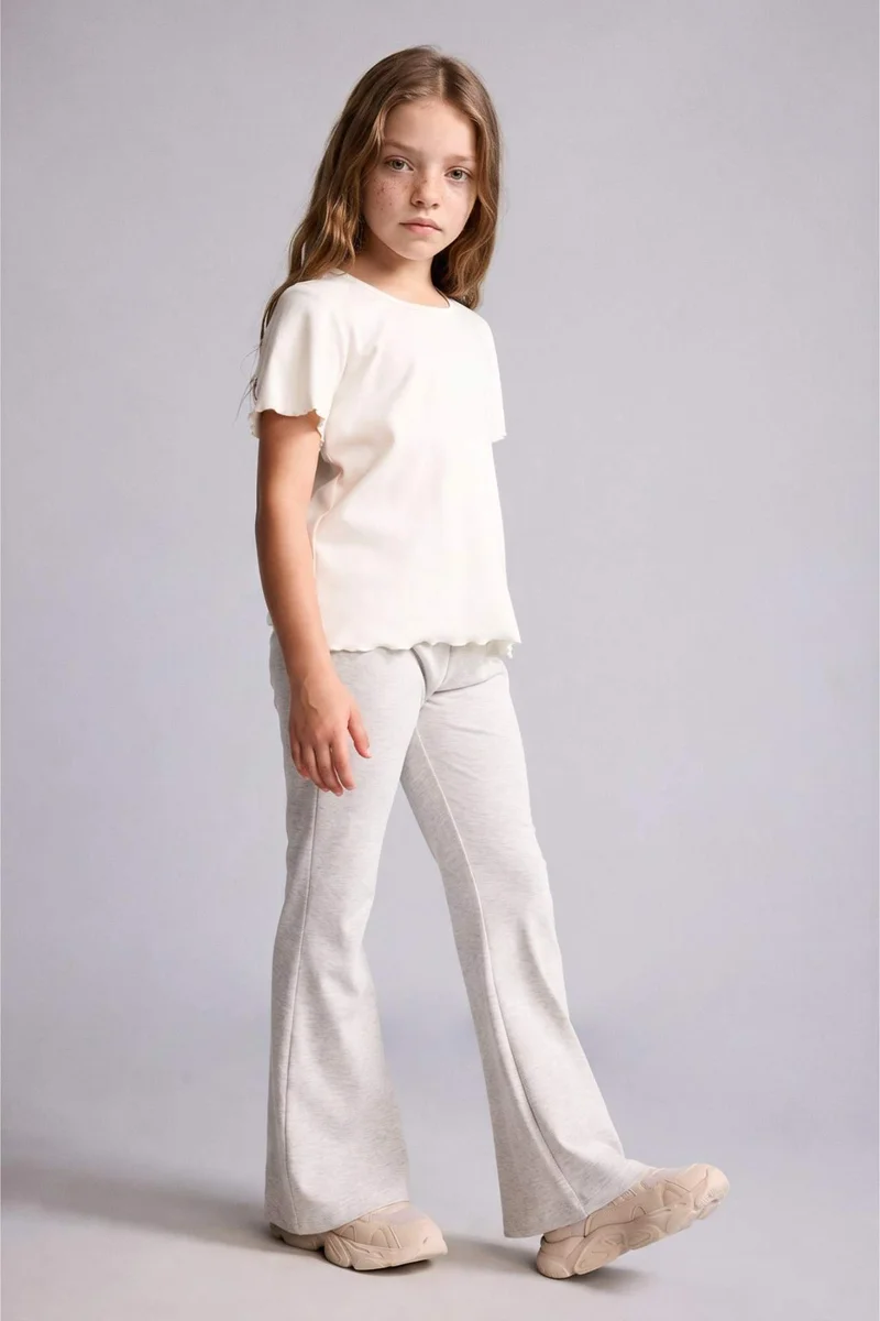 DeFacto Girl Regular Fit Ribbed 2 Piece Pyjamas Set