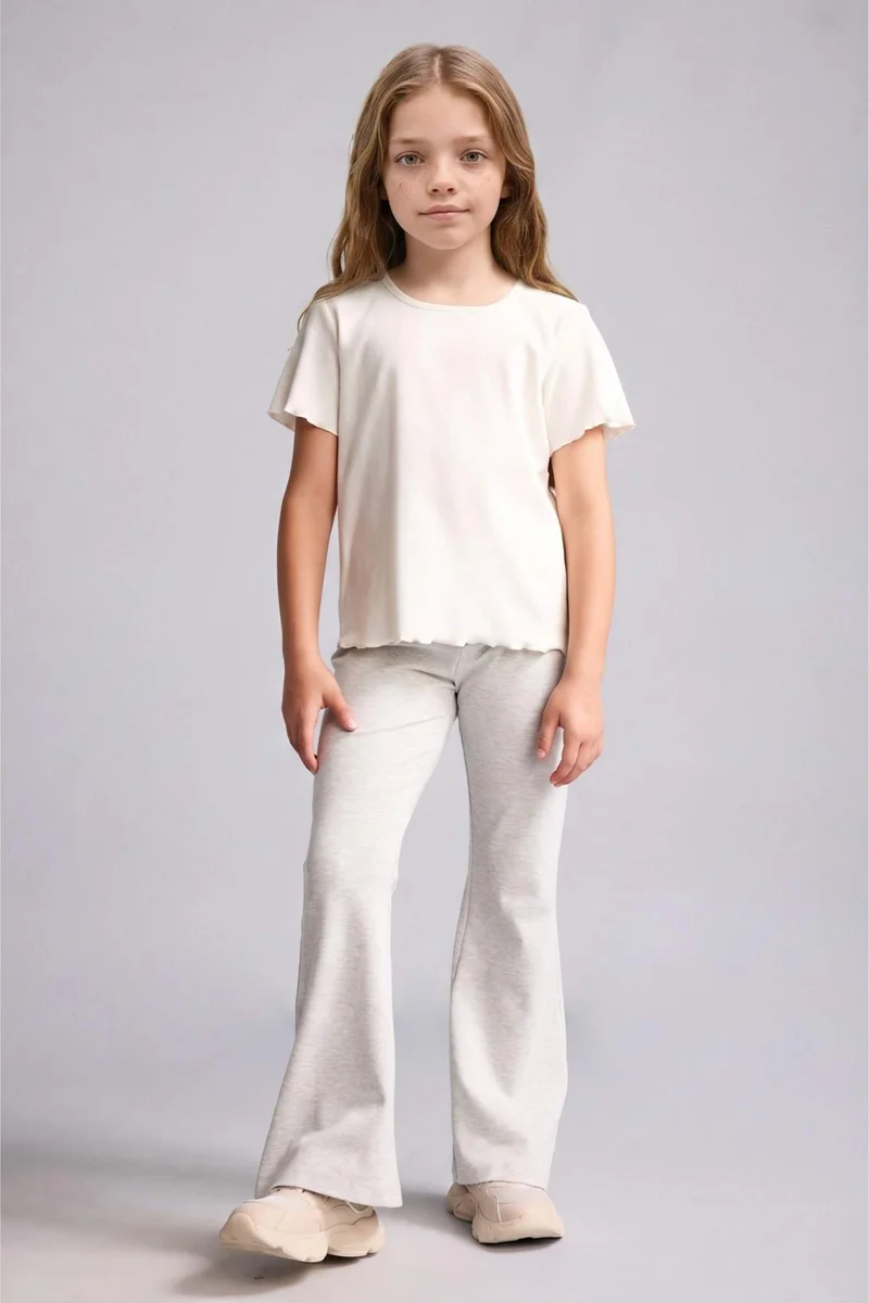 DeFacto Girl Regular Fit Ribbed 2 Piece Pyjamas Set