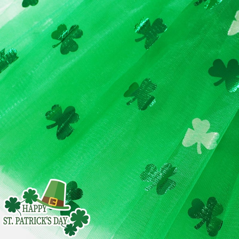 WINROLA Adult Women St. Patrickâ€™s Day Green Tutu Skirt Teens Shamrock Tulle Tutu Dress-Up Irish Party Clover Tutu Costumes - Image 3