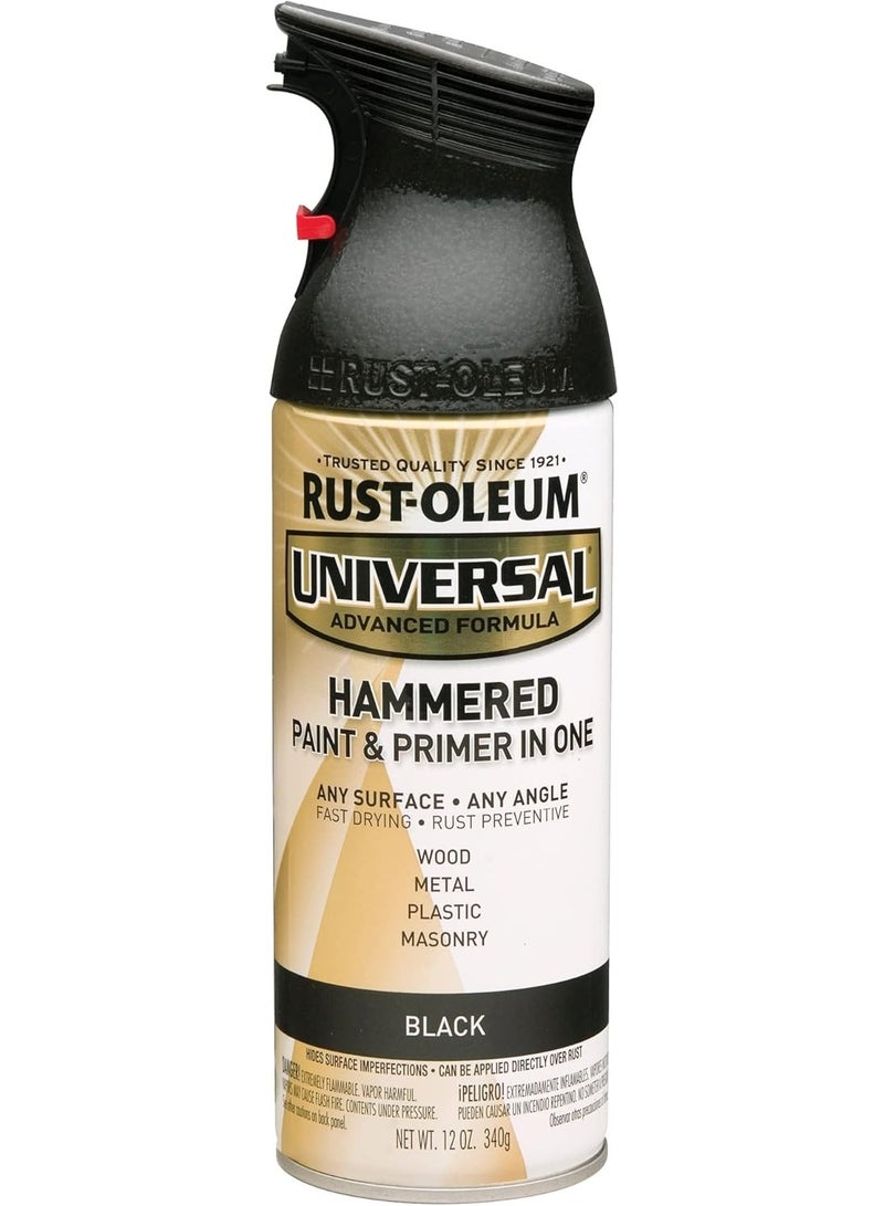 RUST-OLEUM Universal All Surface Spray Paint, 12 Oz, Hammered Black