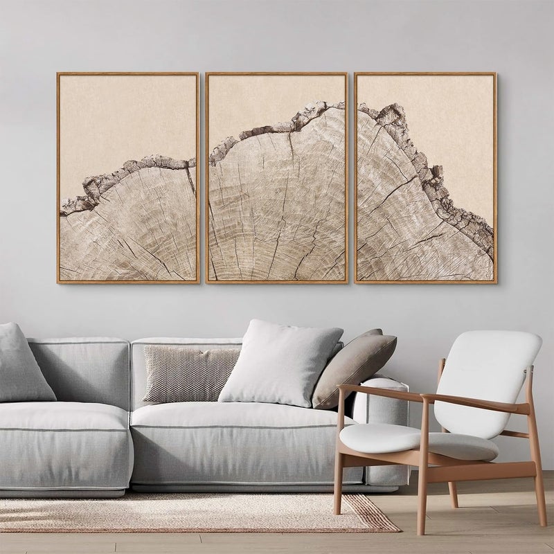 EMODA Canvas Wall Art Set of 3 with Outer Frame, 30 x 40 cm Each, Premium Framed Canvas Prints for Living Room Bedroom Office Home Décor, Modern Wall Decoration Artwork Set - Image 3