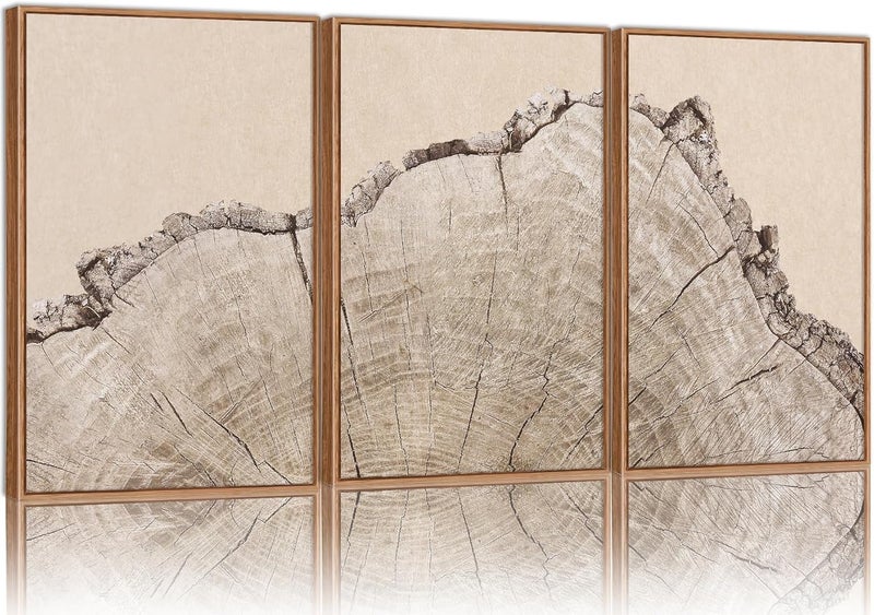 EMODA Canvas Wall Art Set of 3 with Outer Frame, 30 x 40 cm Each, Premium Framed Canvas Prints for Living Room Bedroom Office Home Décor, Modern Wall Decoration Artwork Set - Image 1