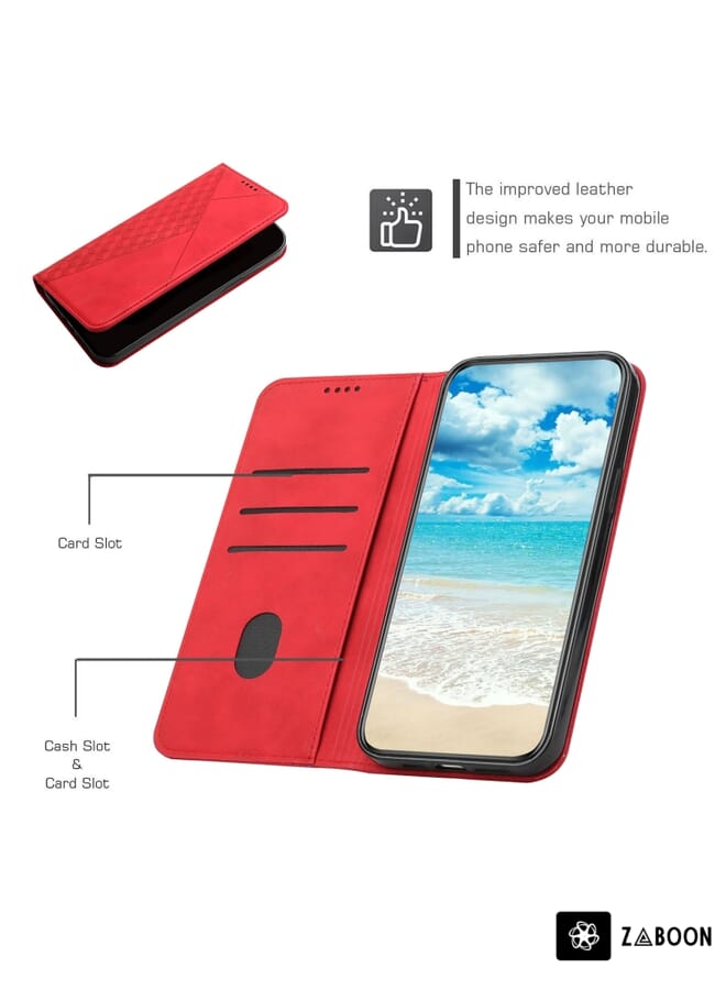 Zaboon Protective Case For Xiaomi 13 Pro Diamond Splicing Skin Feel Magnetic Leather - Image 3