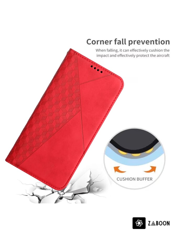 Zaboon Protective Case For Xiaomi 13 Pro Diamond Splicing Skin Feel Magnetic Leather - Image 4