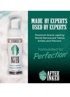 After Inked After Inked Tattoo & Piercing Aftercare Foam Cleanser - Quality Wash Soap Cleanser for Tattoos, Body Modifications and Piercings including Ear, Nose and Belly Button Foam Bottle, 1.7 oz  - Image 2