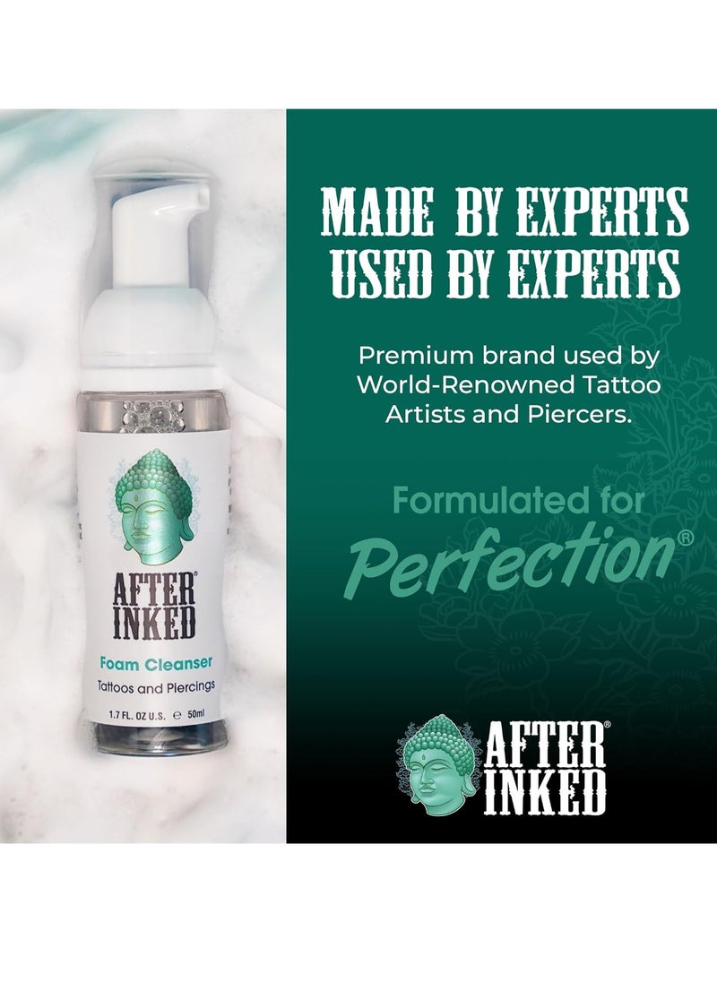 After Inked After Inked Tattoo & Piercing Aftercare Foam Cleanser - Quality Wash Soap Cleanser for Tattoos, Body Modifications and Piercings including Ear, Nose and Belly Button Foam Bottle, 1.7 oz  - Image 2