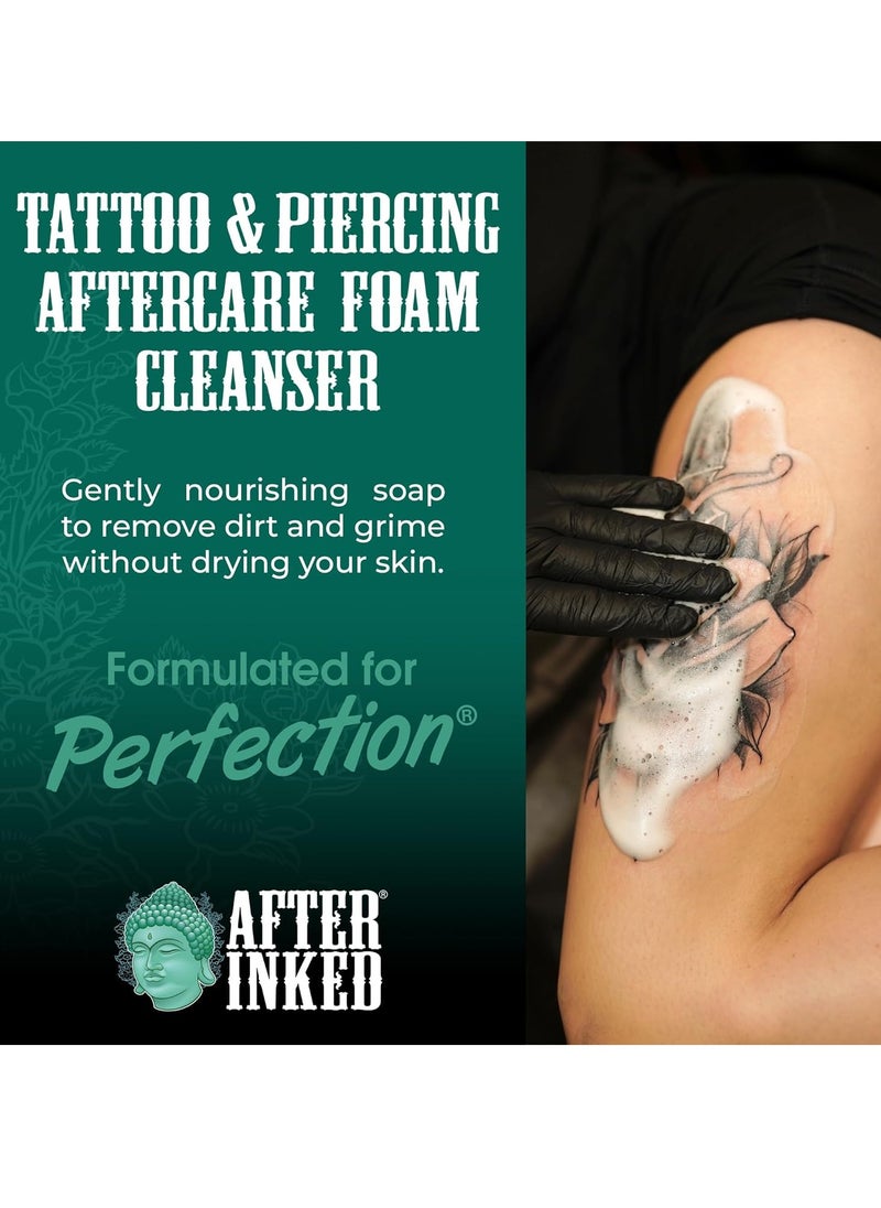 After Inked After Inked Tattoo & Piercing Aftercare Foam Cleanser - Quality Wash Soap Cleanser for Tattoos, Body Modifications and Piercings including Ear, Nose and Belly Button Foam Bottle, 1.7 oz  - Image 4