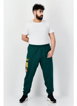 adidas Originals Men Sportswear Fit Outdoor Collegiate Badge Sweatpants, Dark Green  - Image 4