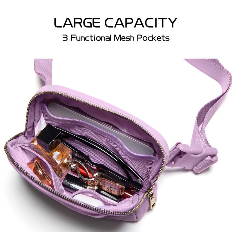 Gitus Gifts for 8 9 10 11 12 Year Old Girls Belt Bag Fanny Pack Crossbody Bags with Initial Letter Patch Cute Stuff Birthday Gifts for Teen Girls Women Personalized Trend Stuff (Lavender-E) - Image 5