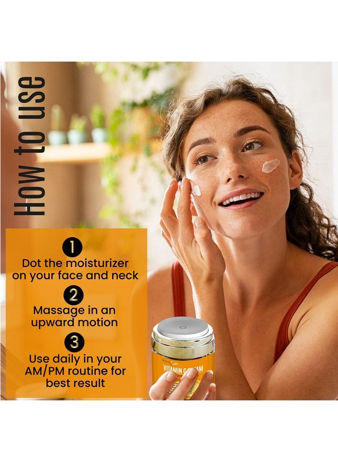 dermaxgen Vitamin C Moisturizing Cream - Organic Glowing Skin Anti-Aging, Rejuvenating, Boosting Collagen Hydrating for Dull, Dry & Sensitive & Oily Skin - 1.7 FL OZ. - Image 5