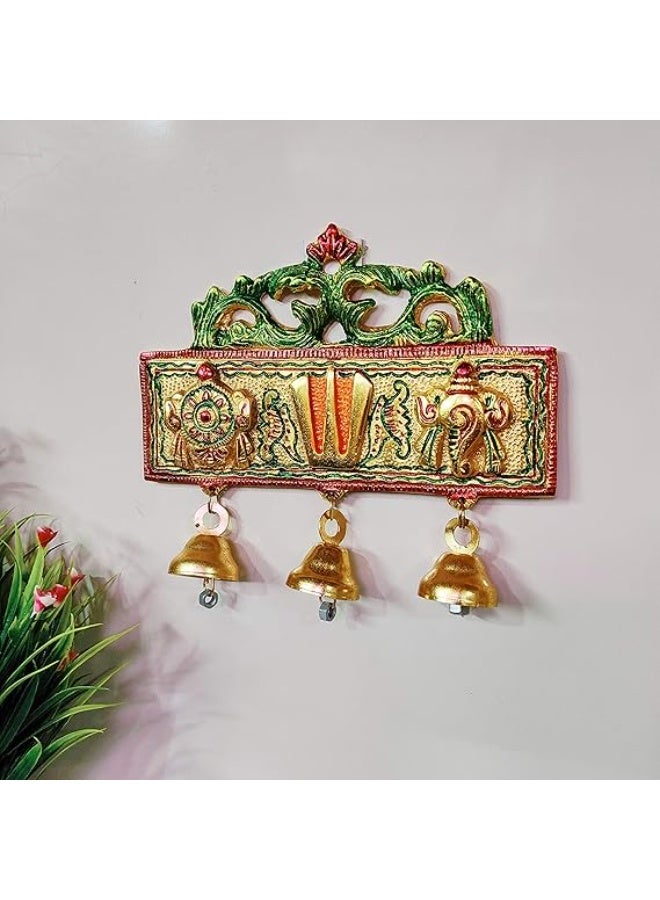 KridayKraft Tirupati Door Hanging Shankh Chakra Namah Latkan Meenkari Decorative for Home,Office & Room,Also Gift for House Warming - Image 2