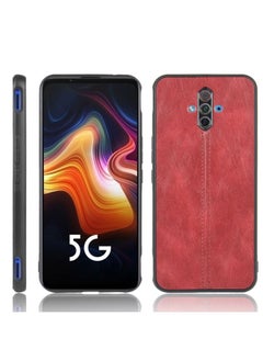 HuHa Case Cover For ZTE nubia Play Shockproof Sewing Cow Pattern Skin PC + PU + TPU Case(Red) 