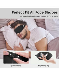 KHAJUL Sleep Eye Mask for Men and Women - Perfect Blackout 3D Eye Mask for Calm Sleep | 100% Blackout Nose Bridge Design | Soft and Comfortable Eyeshadow Cover for Travel, Yoga, Napping - Black  - Image 5