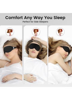KHAJUL Sleep Eye Mask for Men and Women - Perfect Blackout 3D Eye Mask for Calm Sleep | 100% Blackout Nose Bridge Design | Soft and Comfortable Eyeshadow Cover for Travel, Yoga, Napping - Black  - Image 4