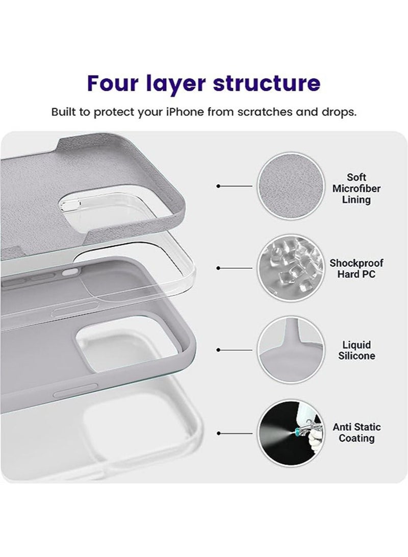 IAF iPhone 15 Pro Mobile Case Cover with Soft Liquid Silicone Protection Anti-Scratch Shockproof Accessories Slim Protective Back Cover with Comfortable Hold Touch Feeling and Anti-fingerprint - Image 2