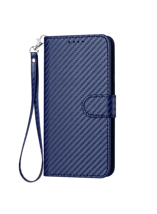 erorex Case For Realme C20 / C11 2021 / C21 YX0070 Carbon Fiber Buckle Leather Phone Case with Lanyard - Image 2