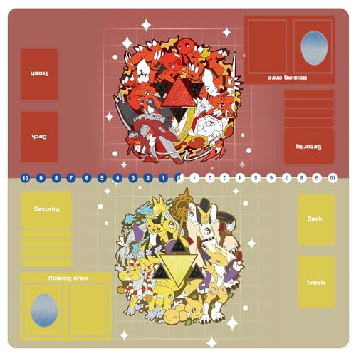 sabermaster DTCG playmat 2 Player Duel Mat Gaming Competition Pad Mat Card Binder Deck 60 60CM 236x236in - Image 1