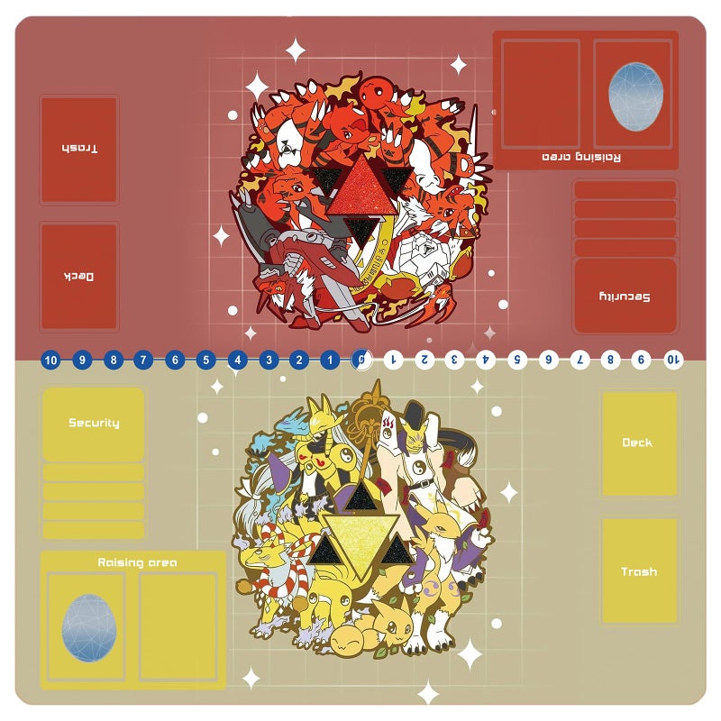 sabermaster DTCG playmat 2 Player Duel Mat Gaming Competition Pad Mat Card Binder Deck 60 60CM 236x236in - Image 2