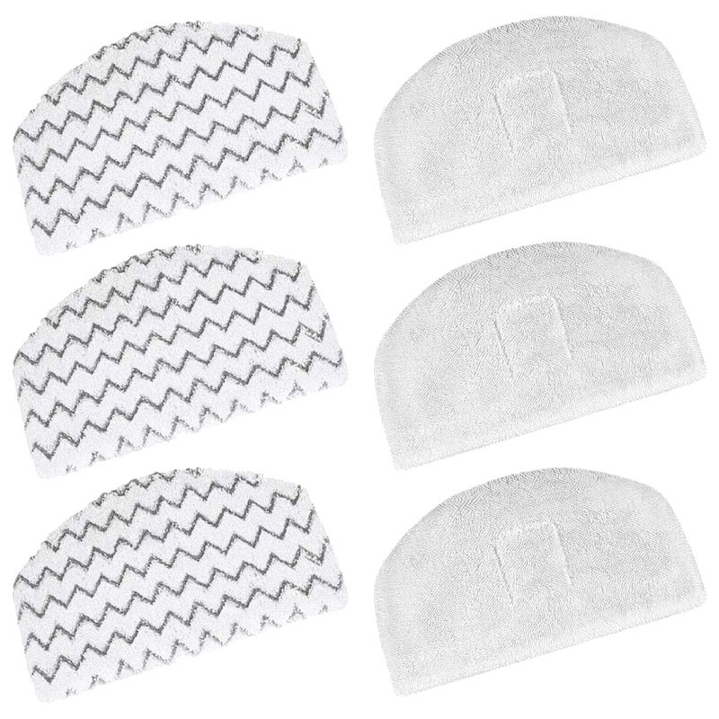 Mochenli 6 Pack Steam Mop Pads Replacement for Bissell Powerfresh Steam Mop 1940 1440 1544 1806 2075 Series Model 19402 19404 19408 19409 1940a 1940f 1940q 1940t 1940w Washable Cleaning Pad