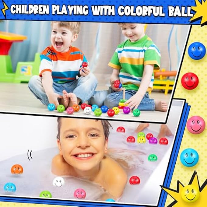 Jerify 100 Pcs Mini Smile Face Stress Balls Bulk 1.57 Inch Colored Soft Small Foam Funny Stress Relief Balls for Teens Adults Finger Exercise Back to School Reward Party Bag Gift - Image 4