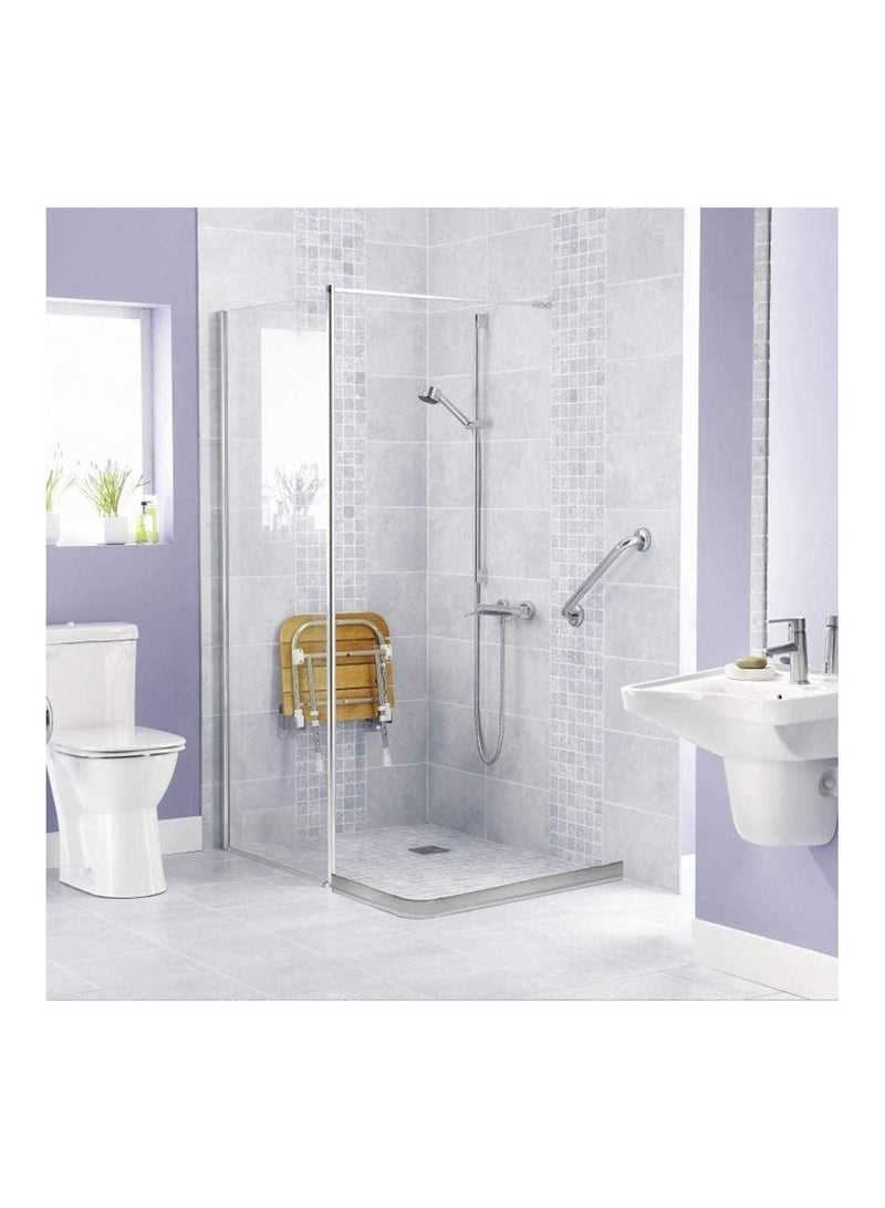 SYOSI Collapsible Threshold Water Dam Self Adhesive Shower Barrier Bathroom And Kitchen Stopper Home Retention System Waterproof Flow Block Seal Strip 1.5M - Image 3