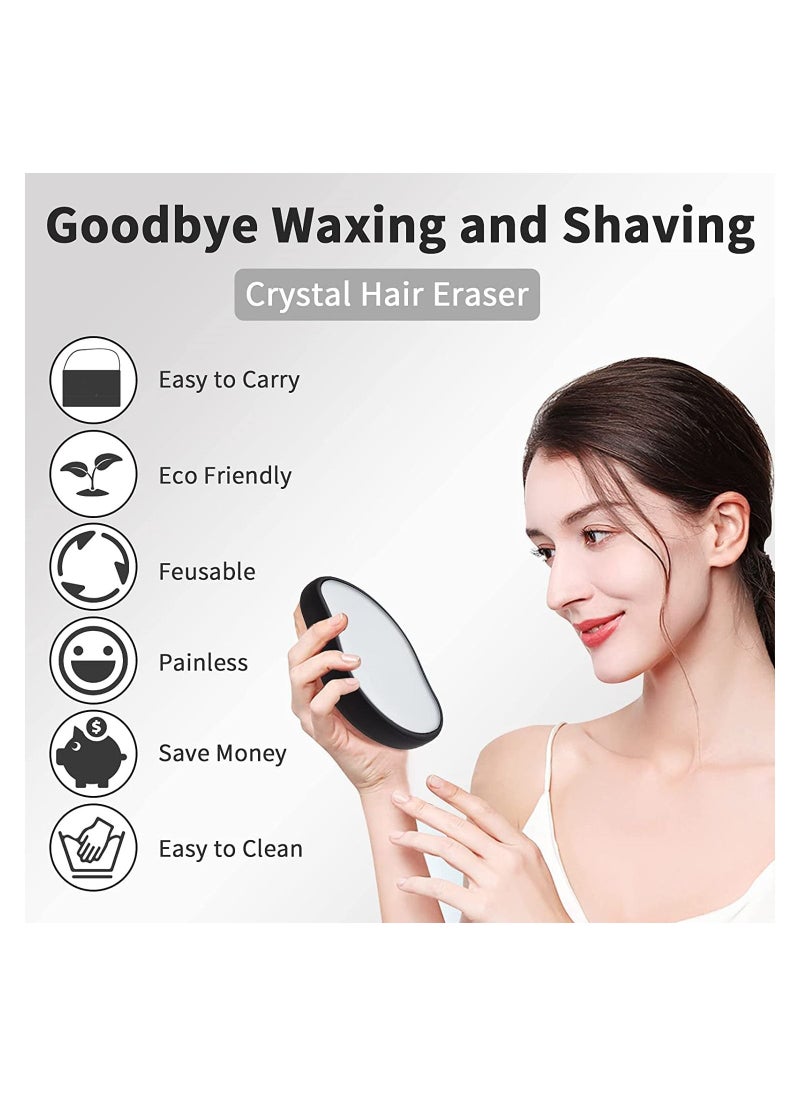 ORiTi Crystal Hair Eraser, Painless Crystal Hair Remover for Women Men Arms Legs Back, Soft Smooth Silky Skin, Magic Crystal Hair Remover & Skin Exfoliator Tool for Body Any Part  - Image 5
