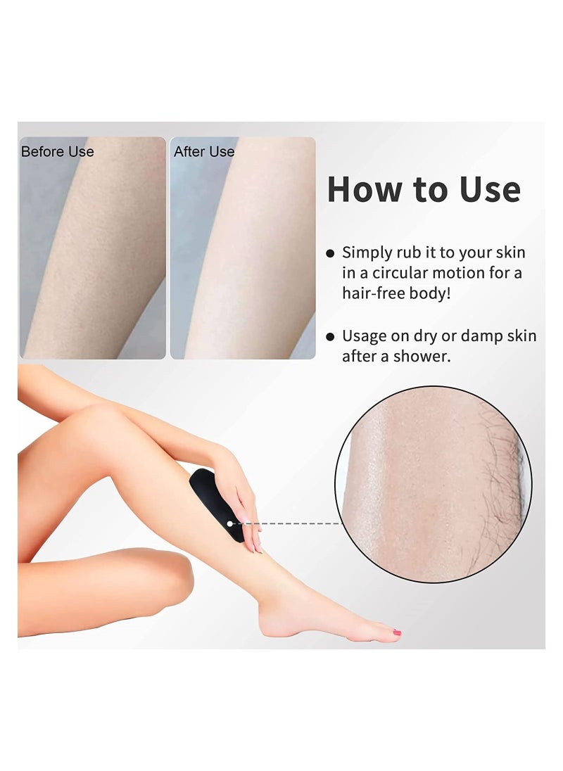 ORiTi Crystal Hair Eraser, Painless Crystal Hair Remover for Women Men Arms Legs Back, Soft Smooth Silky Skin, Magic Crystal Hair Remover & Skin Exfoliator Tool for Body Any Part  - Image 2